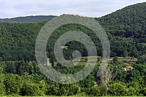 Landscape along the road to Foce Carpinelli, Tuscany