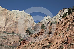 Landscape along Zion Southern Exit / Mt Carmel HWY, Utah, USA