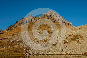 Landscape in the Alps. Col de la Lombarde or Colle della Lombarda high mountain pass photo