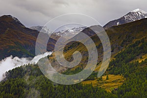 Landscape of Alps mountains Grossglockner National Park Hohe Tauern, Austria