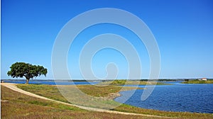 Landscape of Alqueva barrage. photo