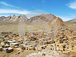 The landscape of Anarak historical and ancient city in desert , Iran