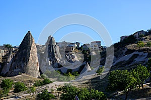 landscape in the ancient city of Cappadocia Türkiye