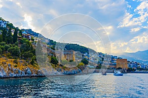 Landscape of ancient dockyard in Alanya