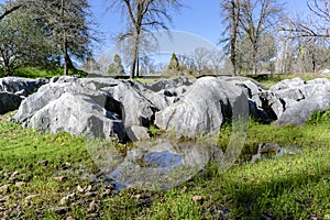 Landscape and Ancient Rocks in Columbia California