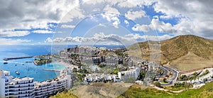 Landscape with Anfi beach, Gran Canaria, Spain