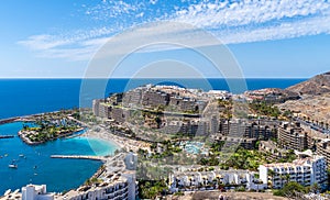 Landscape with Anfi beach and resort photo