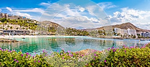 Landscape with Anfi beach and resort photo