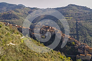 Landscape of Apricale Imperia, Liguria, Italy photo