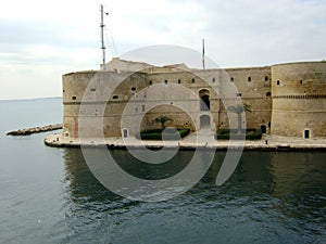 Taranto, Puglia, Italy, January 2010: the Aragonese castle.