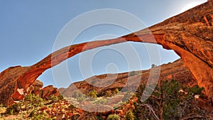 Landscape Arch in Arches National Park near Moab,