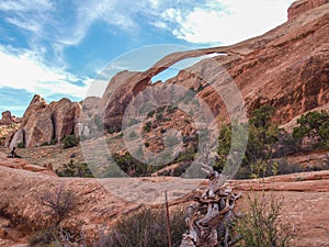 Landscape Arch at Arches National Park in Utah
