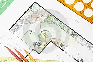 Landscape architect design garden plan