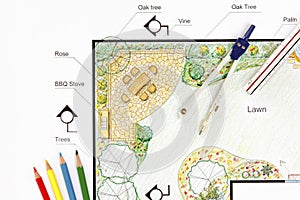 Landscape architect design garden plan