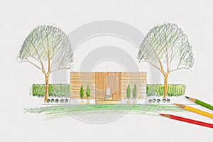 Landscape architect design garden plan