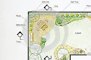 Landscape architect design garden plan