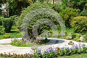 Landscape architecture with elements of Japanese style and unique Russian-Japanese Friendship Garden in Sochi