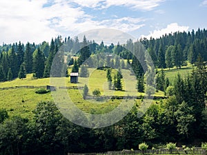 Landscape of Argel`s Valley in Bucovina, Romania photo