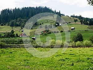 Landscape of Argel`s Valley in Bucovina, Romania photo