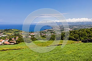Landscape around Capelas on Sao Miguel island, Azores archipelago photo