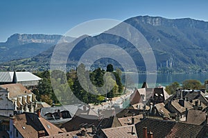 A landscape around the city of Ammecy , Haute-Savoie, France