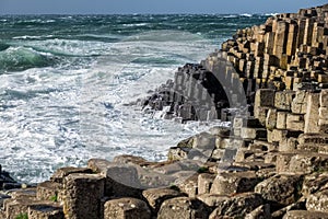 Landscape around Giant`s Causeway, Northern Ireland