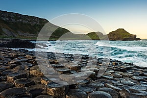 Landscape around Giant`s Causeway, Northern Ireland