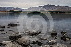 Landscape around Lake Tekapo, New Zealand