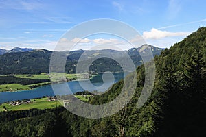 The landscape around Lake Wolfgangsee, Schafbergbahn, Salzkammergut, Salzburg, Austria