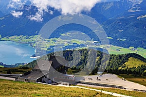 The landscape around Lake Wolfgangsee, Schafbergbahn, Salzkammergut, Salzburg, Austria