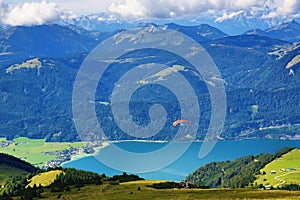 The landscape around Lake Wolfgangsee, Schafbergbahn, Salzkammergut, Salzburg, Austria