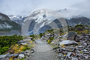 Landscape around Mt.Cook/Aoraki national park, New Zealand