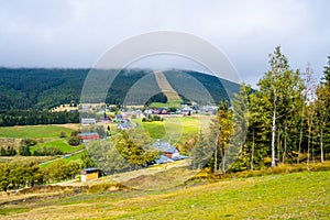 Landscape around Pomezni Huts in Giant Mountains photo