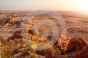 Landscape around Spitzkoppe in Namibia