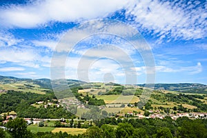 Landscape around Ternand and Letra villages in Beaujolais photo