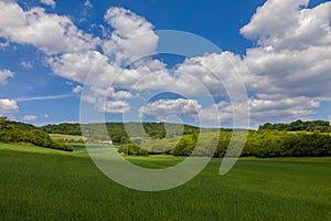 Landscape around the town of Myjava
