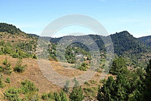 landscape around Voskopoja, Albania