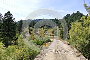 landscape around Voskopoja, Albania