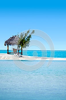 Landscape of Arutanga island in Aitutaki Lagoon Cook Islands