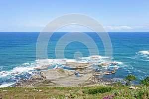 Landscape of the Asturian coast from Cabo Vidio. Spain