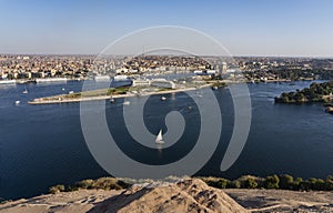 Landscape of Aswan - Wind sailing