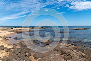 Landscape from the Atlantic coast from Vendee Noirmoutier French island