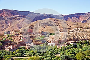 Landscape in the Atlas mountains in Morocco Africa