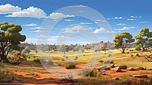 landscape australian bushland arid