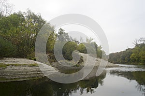 Landscape of an autumn river