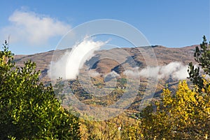 Landscape autumn season Tuscany countryside