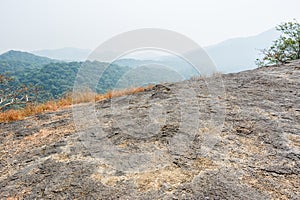 Landscape in autumn at the top of mountains of Sanjay Gandhi National Park, Mumbai, India