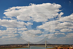 Landscape Ayamonte, bridge.