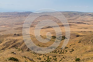 Landscape of Azerbaijan as seen from Davit Gareja monastic complex in Georg