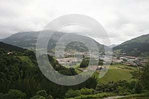 Landscape of Azpeitia, town of GuipÃÂºzcoa in the Basque Country photo